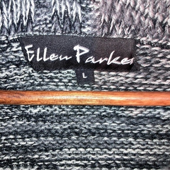 Ellen Parker Cowl Wrap Neck Knit Sweater Dress Size Large - Picture 3 of 5